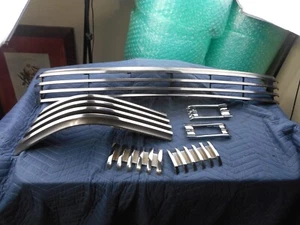 NOS 1946 47 48 Nash Ambassador Front Grill Turn Signal Trim Chrome Moulding - Picture 1 of 12
