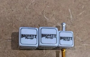 BMX Bassett dice set of 3 (Rare Colors)