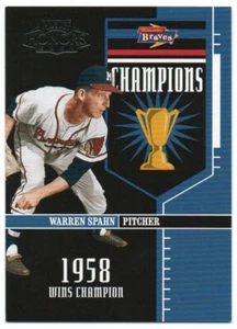 2004 Playoff Honors Champions 2 Warren Spahn 1517/1958 Milwaukee Braves - Picture 1 of 1