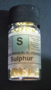 Sulphur Atomic element S16 - Foto 1 di 1