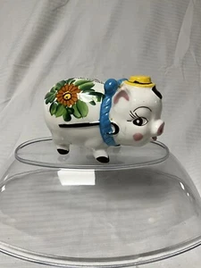 Super Fun Cute Vintage Pig Bank Japan Kitschy Anthropomorphic Piggy Bank EMPRESS - Picture 1 of 6