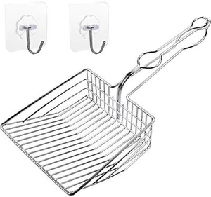 All Metal Litter Scoop Solid Metal Sifter Cat Litter Scoop Metal Jumbo Cat Ur... - Picture 1 of 9