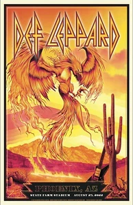 Def Leppard 2022 Phoenix Concert Poster 11 X 17 Framed - Picture 1 of 2