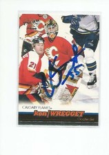 KEN WREGGET Autographed Signed 1999-00 Pacific card Calgary Flames COA