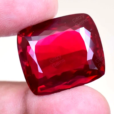 Natural Flawless Blood Red Ruby 59.80 Ct CERTIFIED Mozambique Loose Gemstone - Image 1 of 4