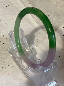 Green Lavender 62mm Burma Natural Jade jadeite Bangle Bracelet 2008 - Picture 1 of 2
