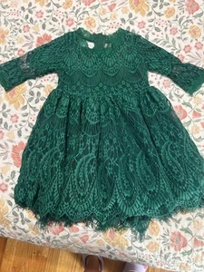 Green Trish Scully girls dress size 2T - Picture 1 of 3