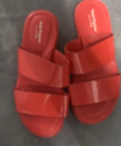 Hush Puppies Shoes Womens Size 6 Red Sandlas 2 strap red - Picture 1 of 6