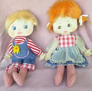 BAMBOLE ROMEO E GiULIETTA KINDERBABY ANNI 70 SOFT DOLL PEZZA VINTAGE - Foto 1 di 9