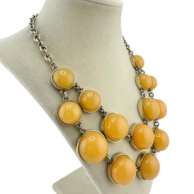 Ann Taylor Butterscotch Bubble Cabachons Double Strand Statement 17" Necklace - Image 1 of 4