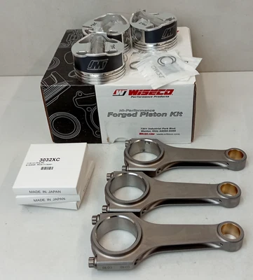 Daihatsu Charade GTti GTxx CB80 CB70 Wiseco 77mm Forged Pistons Conrods Set - Image 1 of 4