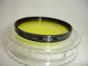 VIVITAR 58mm Yellow filter No 8 ( K2 ) with case, Japan - Picture 1 of 2