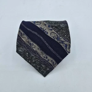 Corbata para hombre Parker Sage 100 % seda rayas multicolor 57x4 pulgadas vintage - Imagen 1 de 6