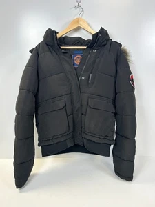 Chaqueta SUPERDRY Expedition para mujer talla 16 negra abrigo con capucha parka - Imagen 1 de 10