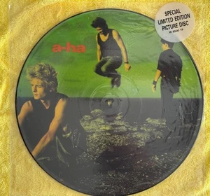 a-ha Cry Wolf 12" Picture Disc W8500TP Ltd Ed w/ Maybe Maybe PVC Sleeve EX - Picture 1 of 6