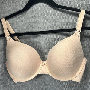 Felina Camiseta Sujetador Mujer 32DDD Demi Contorno Acolchado Moldeado Nude Encaje y Lazos - Imagen 1 de 19