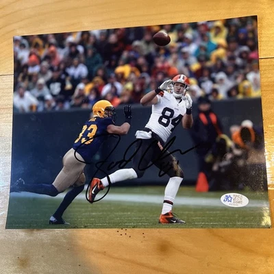 Foto autografada 8x10 assinada por Jordan Cameron Cleveland Browns NFL com certificado de autenticidade - Imagem 1 de 4
