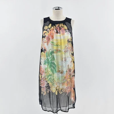 Anthropologie Varese Silk Dress Size 2 Floral Lined Sleeveless Moulinette Soeurs - Image 1 of 4
