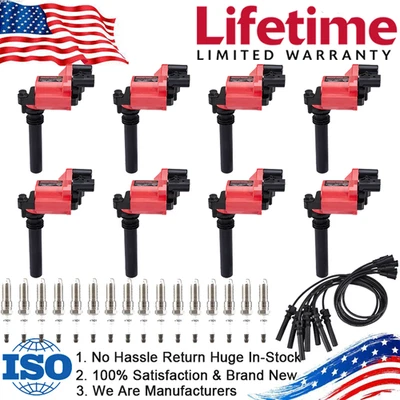 Juego de bobinas de encendido y bujías y cables UF378 para Dodge Ram 1500 2500 3500 5,7 L V8 Foto 1 de 4
