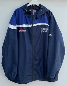 Sale Sharks Rugby Jacket Samurai Blue Hooded Training Mens 3XL - Picture 1 of 9