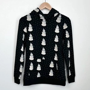 Kickee Snowman Fleece Kangaroo Pocket Hoodie Pullover - Picture 1 of 5