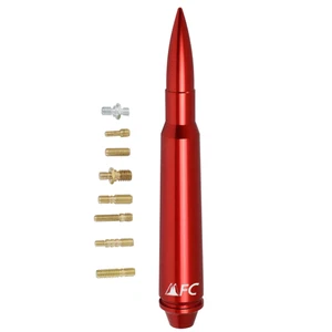 Red 50 Cal Bullet Antenna Heavy Gauge Billet for Universal Vehicle Motorcycles - Picture 1 of 7