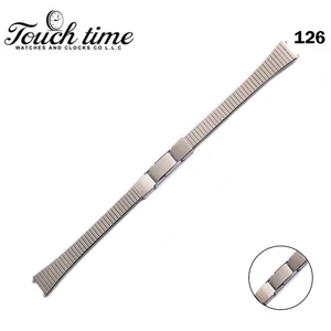 Cinturino vintage originale svizzero in metallo - acciaio inox 11 mm - colore argento - nuovo #126# - Foto 1 di 7
