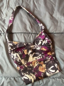 Vintage Lauren Ralph Lauren Halter dress  Black/Cream/Magenta/Golden Size 8 - Picture 1 of 10