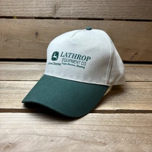 Cappello Berretto Lathrop Equipment John Deere Casper Riverton Wyo Marrone Strapback - Foto 1 di 8