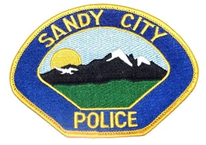 SANDY CITY UTAH UT Police Patch SUNRISE SNOW MOUNTAINS  - Picture 1 of 1