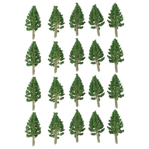 20 X Model Tree Train Railway Diorama Scenery Layout 6cm Artificial Pine Tree - Picture 1 of 20