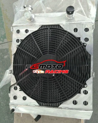 Radiador de aluminio-Radtec + cubierta + ventilador para 57-60 Jaguar XK150 Roadster DHC FHC1950S Foto 1 de 4