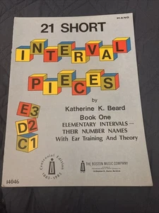 21 SHORT INTERVAL PIECES BOOK 1 FOR PIANO KATHERINE K. BEARD ELEMENTARY RARE - Picture 1 of 5