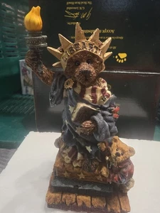 Boyds Bears Figur Ms Liberty mit Box Bärenstein Sammlung - Bild 1 von 14