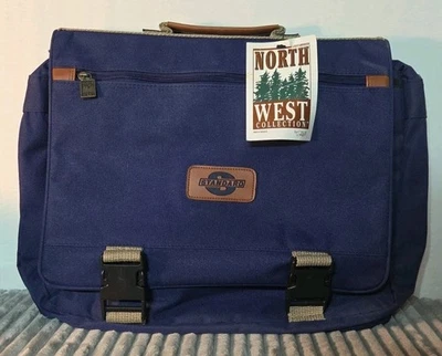 Bolso para portátil azul Leeds North West Collection maletín mensajero de viaje estándar Foto 1 de 4