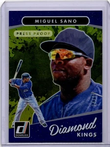 Panini Donruss Miguel Sano #17 Diamond Kings 2017 prueba de prensa oro/99 - Imagen 1 de 2