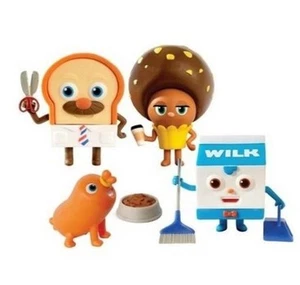 Juego de 4 figuras de barbería de pan salchicha Master Wilk Choco - Imagen 1 de 3