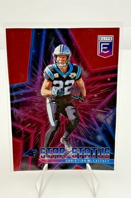 2020 Donruss Elite CHRISTIAN MCCAFFREY Star Status Red /99 #10 Panthers, 49ers - Image 1 of 2