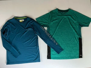 Paket 2 Magellan Outdoors Youth Classic Fit LS & SS Hemd grün blau DSG Größe L-XL - Bild 1 von 9