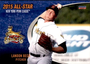 2015 New York-Penn League All-Stars #16 Landon Beck Anderson South Carolina Card