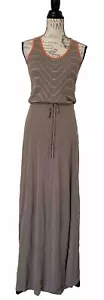 Victoria's Secret Brown Ribbed Halter Top Long Cotton Dress VS Size L - Picture 1 of 6