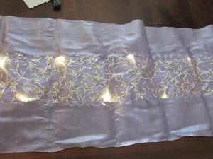 "EMBELLISHED LACE PANEL ON LILAC - LIGHTED TABLE RUNNER" - NEW - Picture 1 of 2