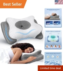 Ergonomic Memory Foam Neck Pillow with Armrest – Perfect for All Sleep Positions - Picture 1 of 8