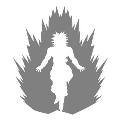 Hágalo usted mismo Proyecto de Arte Pintura Reutilizable Plantilla Silueta - Dragon Ball Z Saiyan Broly Foto 1 de 2