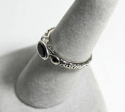 Silpada 925 Sterling Silver Black CZ Little Black Dress Ring Size 6 R2398 Cubic - Image 1 of 4