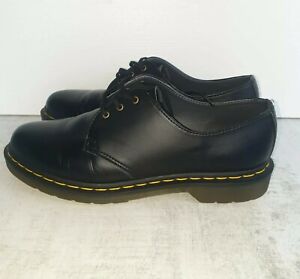 Dr Martens  Black Smooth Faux Leather Vegan Shoes.  UK Size 9.5
