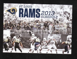 St Louis Rams 2013 Pocket Schedule - Picture 1 of 2
