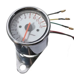 Motorcycle Tachometer 0-13000 Tach RPM Gauge Rev Counter For Harley Suzuki Honda - Picture 1 of 6