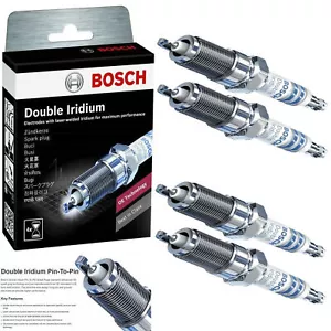 BOSCH OE Double Iridium Spark Plug 4PCS For 2012-2019 TOYOTA PRIUS C L4-1.5L - Picture 1 of 3