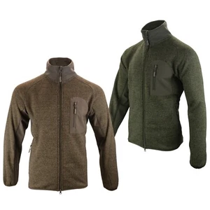 Jack Pyke Weardale Knitted Jacket Hunting Shooting Casual Fleece Top Green Brown - Picture 1 of 13